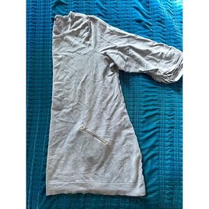 Alfani‎ Woman Gray Knit Zipper Pocket Casual Tunic Top Plus Size 3X